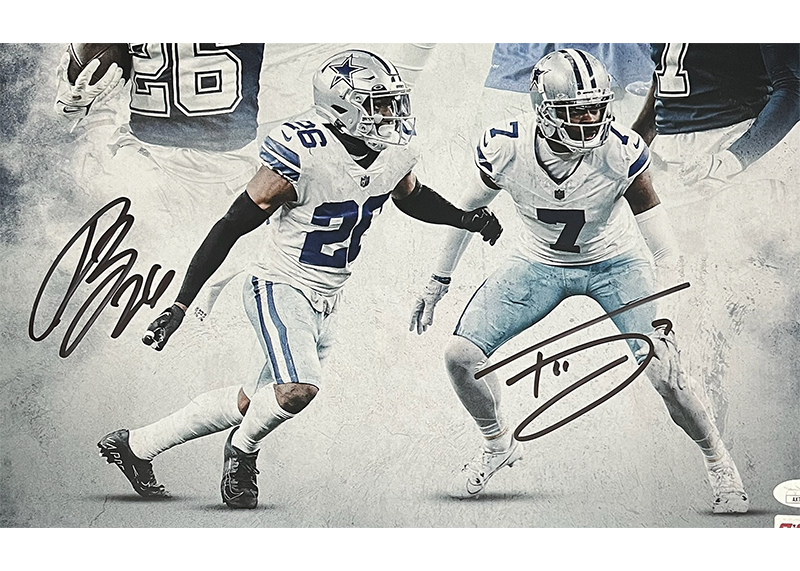 Trevon Diggs & Daron Bland Signed 16x20 Dallas Cowboys Photo JSA