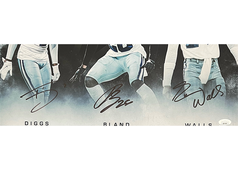 Trevon Diggs, Daron Bland & Everson Walls Signed 16x20 Dallas Cowboys Photo JSA