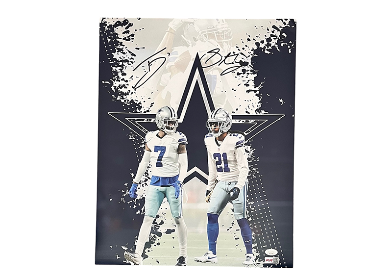 Trevon Diggs & Stephon Gilmore Signed 16x20 Dallas Cowboys Photo JSA