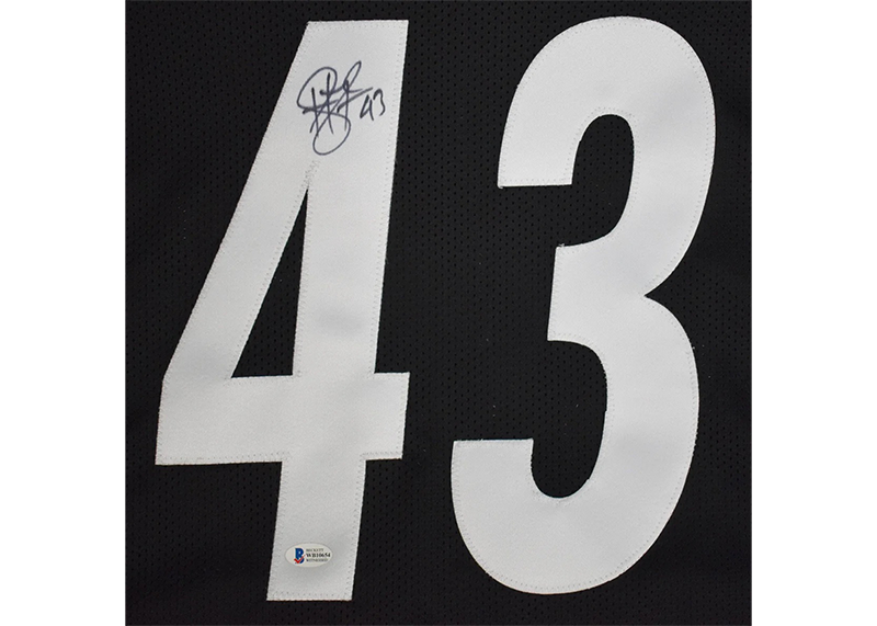 Troy Polamalu Signed Custom Black Football Jersey (Beckett)