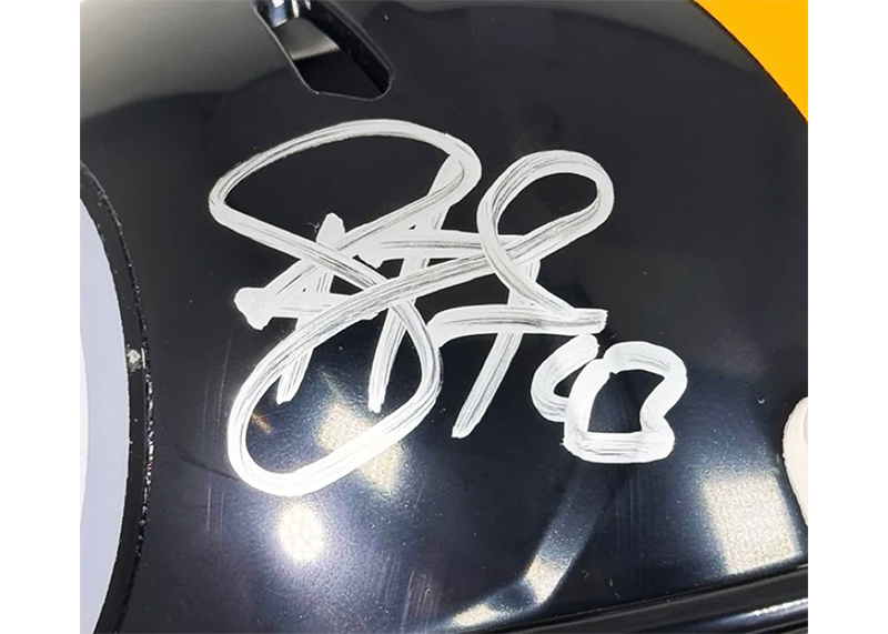 Troy Polamalu Signed Pittsburgh Steelers Speed Mini Football Helmet (Beckett)