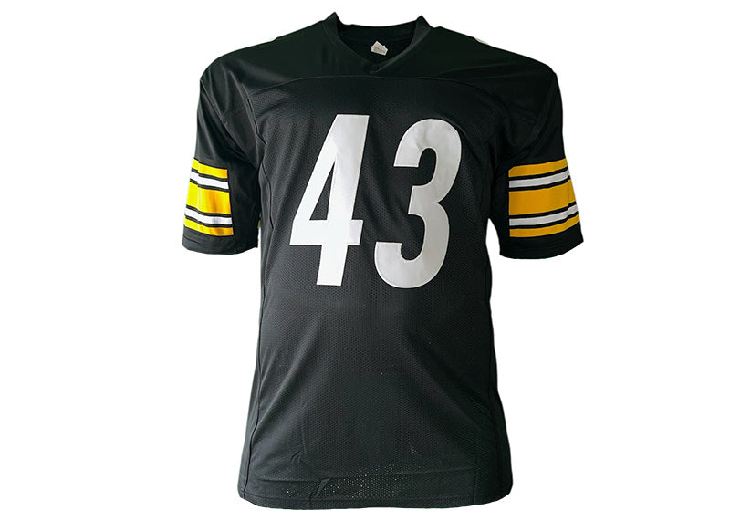 Troy Polamalu Signed Pittsburgh Black Football Jersey (Beckett)