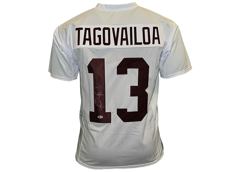 Tua Tagovailoa Signed White College Football Jersey Beckett