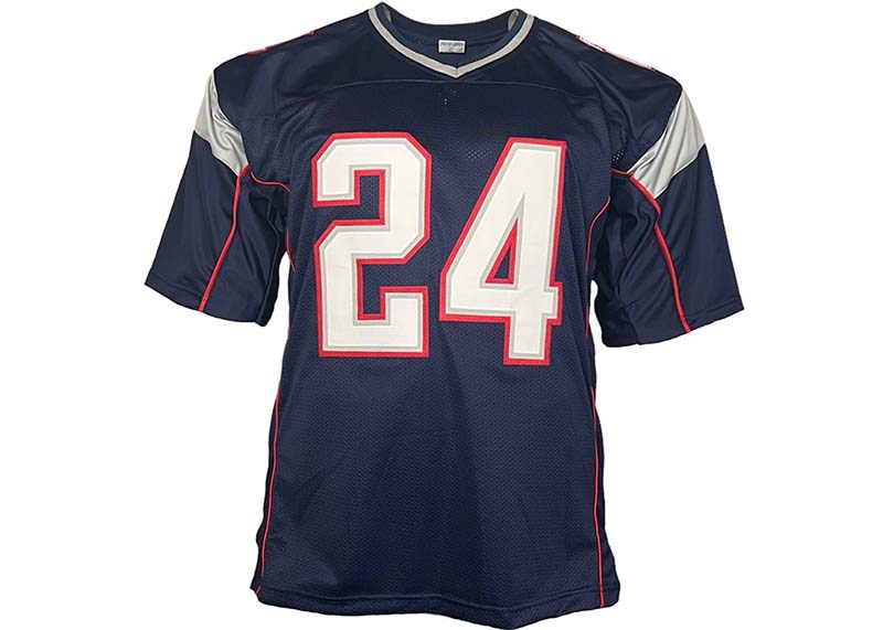 Ty Law Signed New England Navy Blue Football Jersey JSA