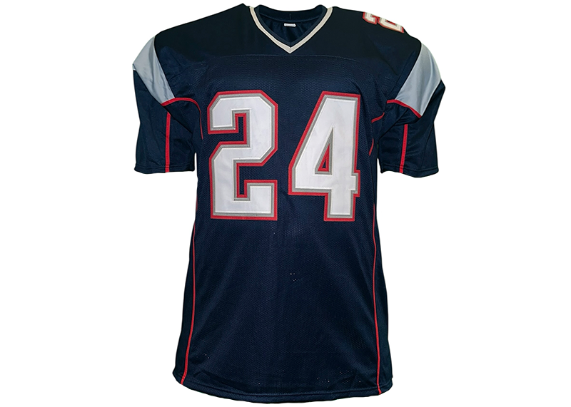 Ty Law Unsigned New England Blue Football Jersey