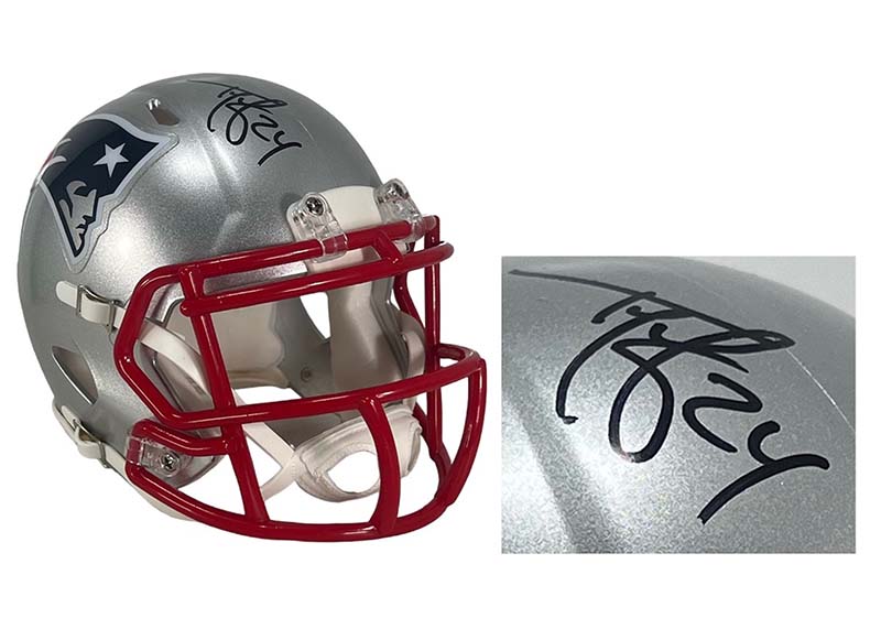 Ty Law signed New England Patriots Speed Mini Helmet JSA