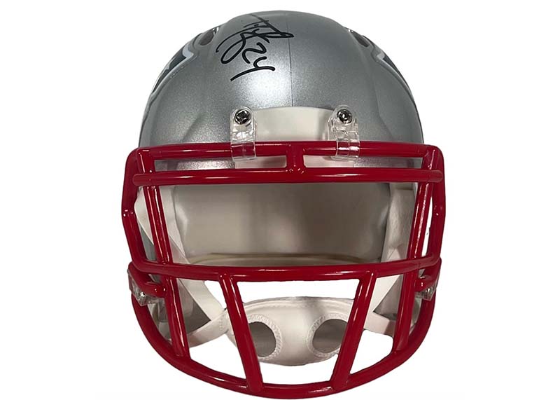 Ty Law signed New England Patriots Speed Mini Helmet JSA