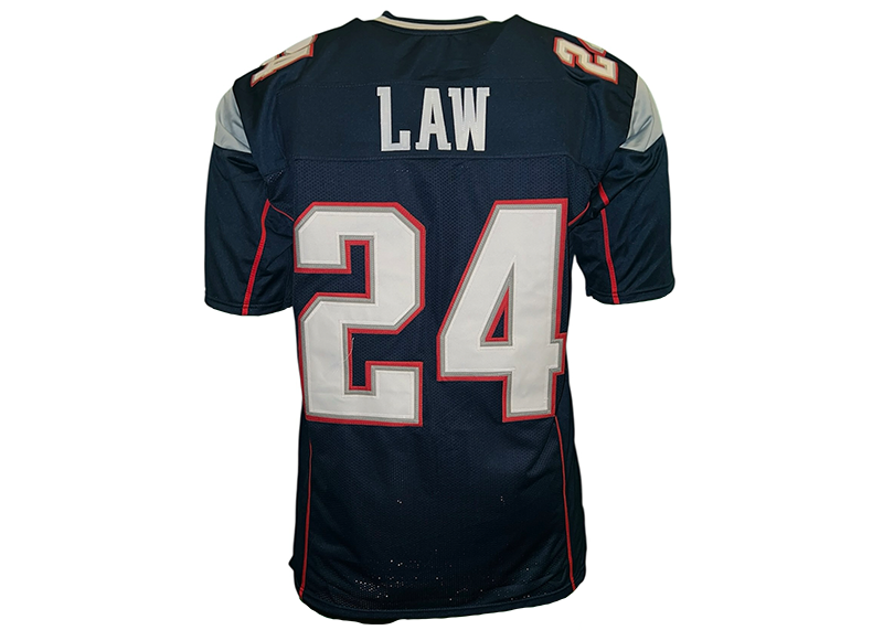 Ty Law Unsigned New England Blue Football Jersey