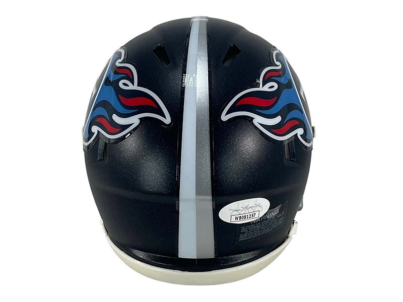 Tyjae Spears Signed Tennessee Titans Mini Football Helmet JSA