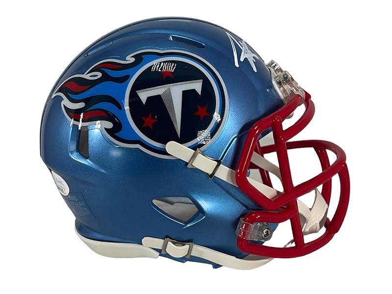 Tyjae Spears Signed Tennessee Titans Flash Mini Football Helmet JSA