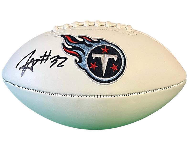 Tyjae Spears Signed Tennessee Titans Football JSA