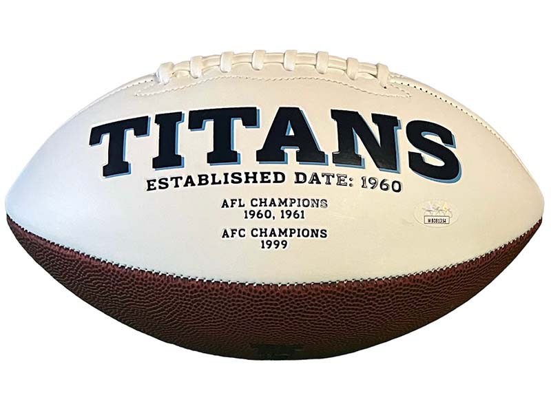 Tyjae Spears Signed Tennessee Titans Football JSA