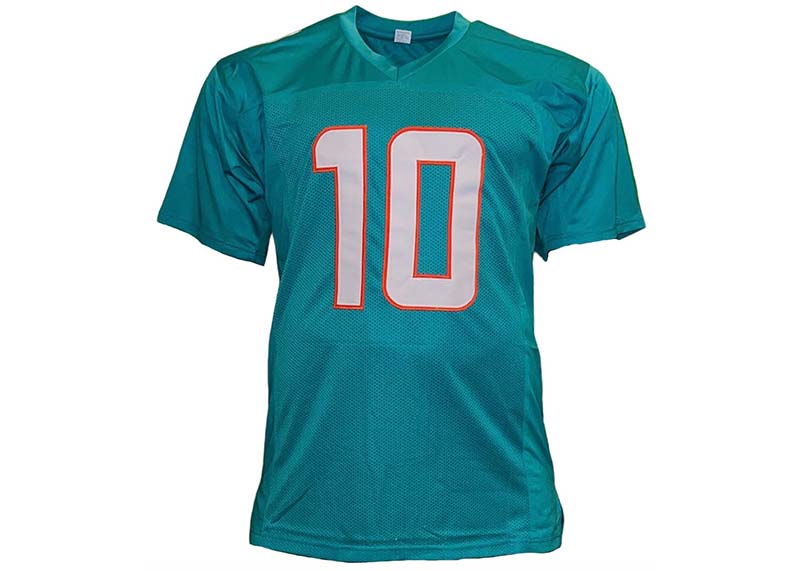 Tyreek Hill Autographed Custom Teal Football Jersey Beckett