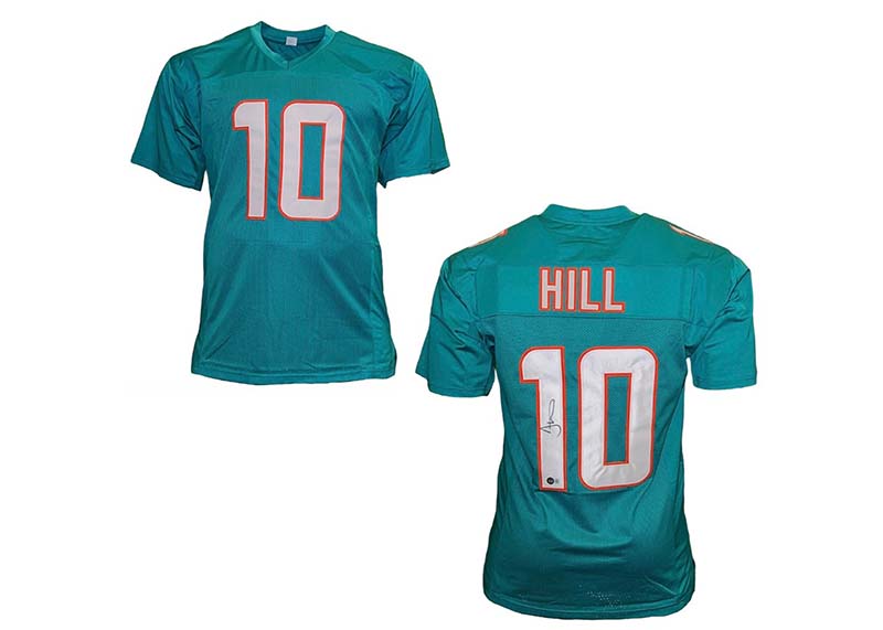 Tyreek Hill Autographed Miami Teal Football Jersey Beckett