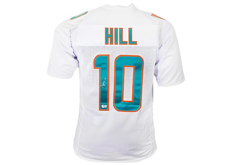 Tyreek Hill Autographed Miami White Football Jersey Beckett