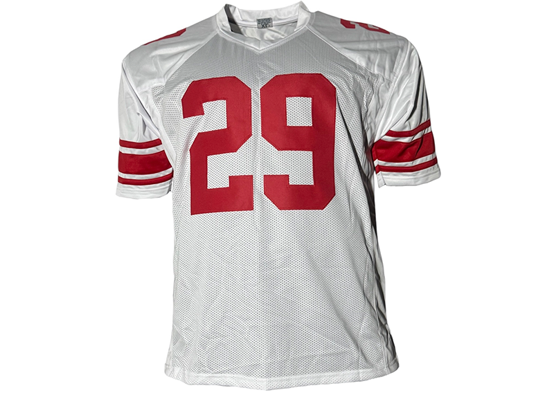 Tyrone Tracy Jr. Signed New York White Football Jersey JSA