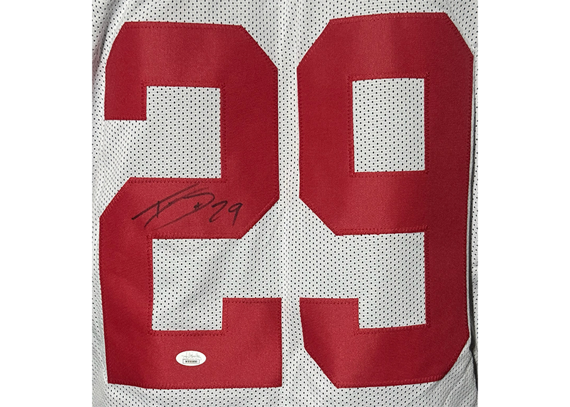 Tyrone Tracy Jr. Signed New York White Football Jersey JSA