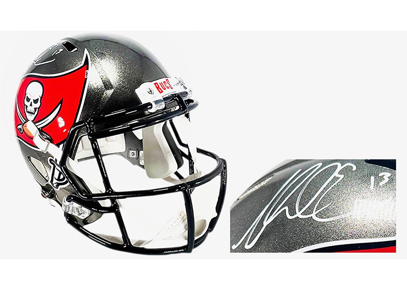 Mike Evans Signed Tampa Bay Buccaneers Speed Full Size Replica Football Helmet Beckett