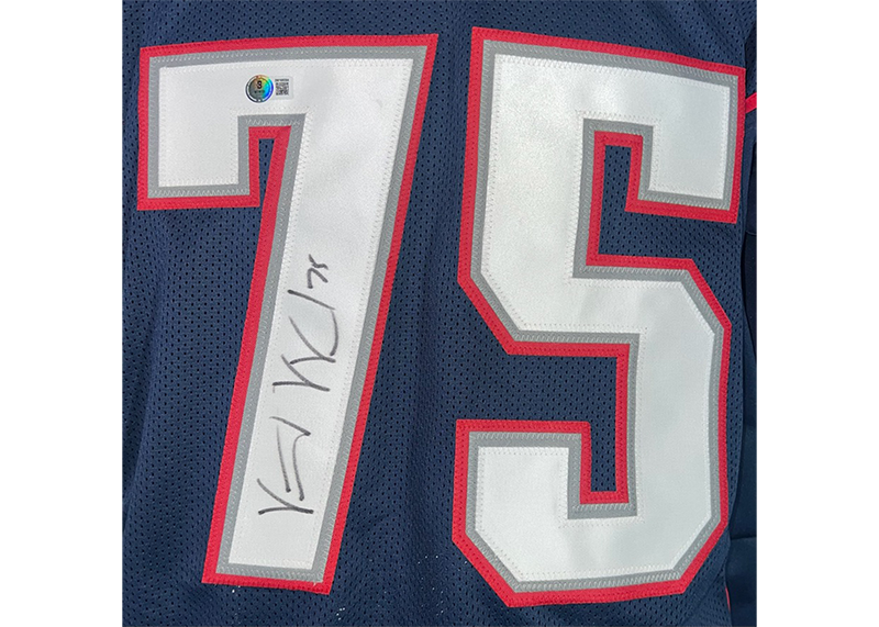 Vince Wilfork Signed New England Navy Football Jersey Beckett