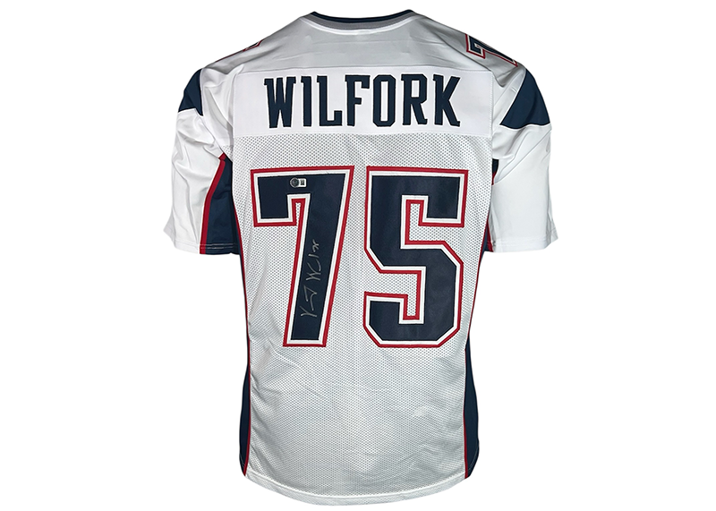 Vince Wilfork Signed New England White Football Jersey Beckett