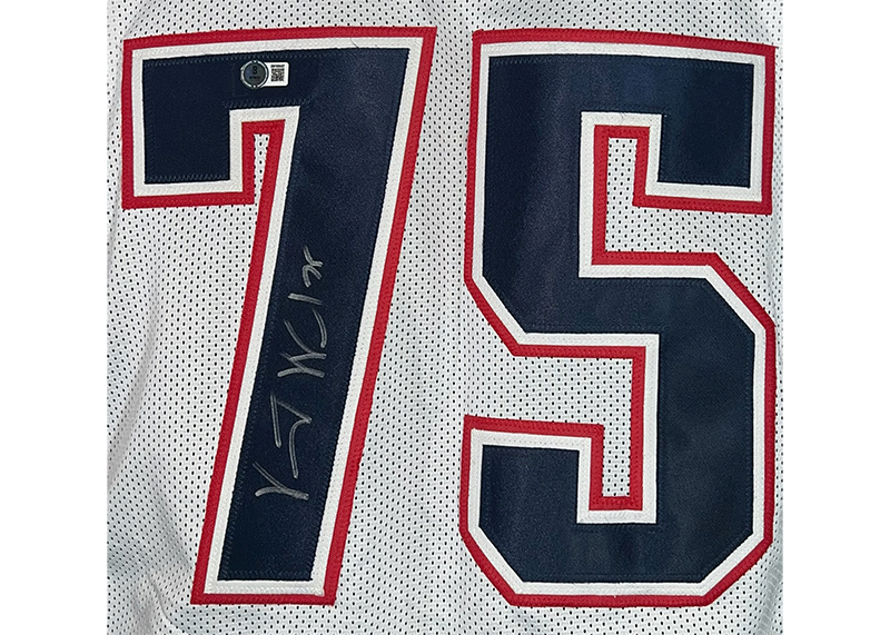 Vince Wilfork Signed New England White Football Jersey Beckett