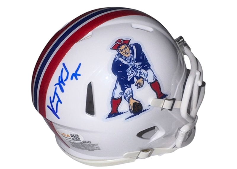 Vince Wilfork Signed New England Patriots 1990-92 ThrowBack Mini Helmet JSA