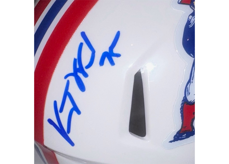 Vince Wilfork Signed New England Patriots 1990-92 ThrowBack Mini Helmet JSA