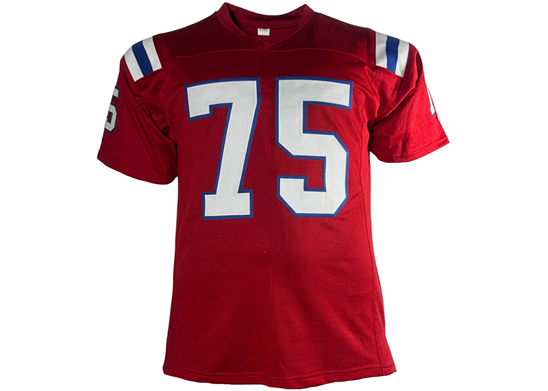 Vince Wilfork Signed New England Red Football Jersey JSA