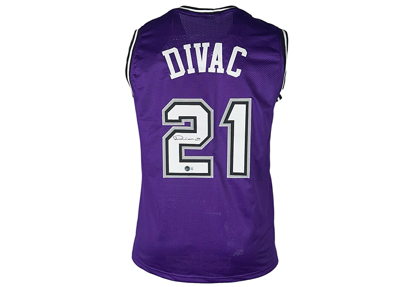 Vlade Divac Signed Sacramento Purple Basketball Jersey Beckett