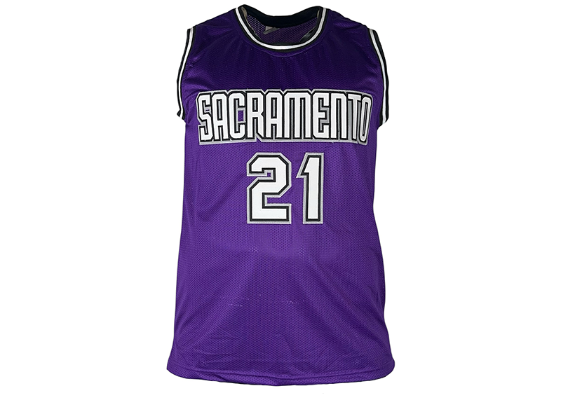 Vlade Divac Signed Sacramento Purple Basketball Jersey Beckett