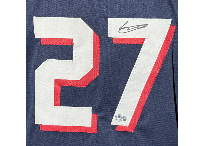 Vladimir Guerrero Jr Signed Blue Baseball Jersey Beckett