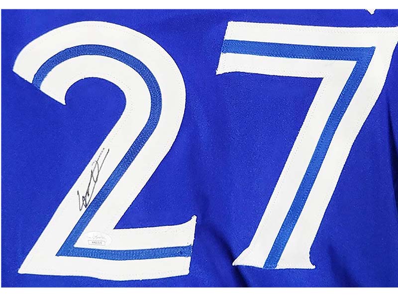 Vladimir Guerrero Jr Signed Toronto Blue Custom Baseball Jersey (JSA)