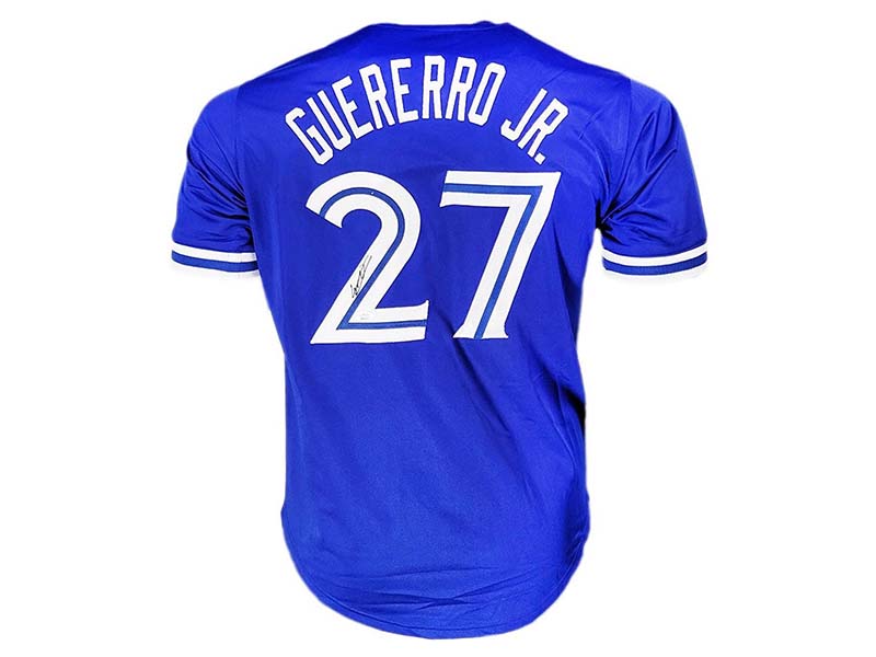 Vladimir Guerrero Jr Signed Toronto Blue Custom Baseball Jersey (JSA)