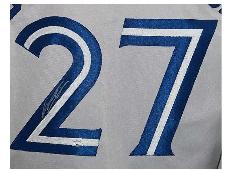 Vladimir Guerrero Jr Signed Toronto White Custom Baseball Jersey (JSA)