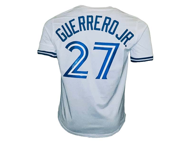 Vladimir Guerrero Jr Signed Toronto White Custom Baseball Jersey (JSA)