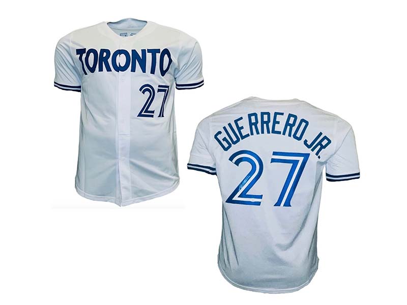 Vladimir Guerrero Jr Signed Toronto White Custom Baseball Jersey (JSA)