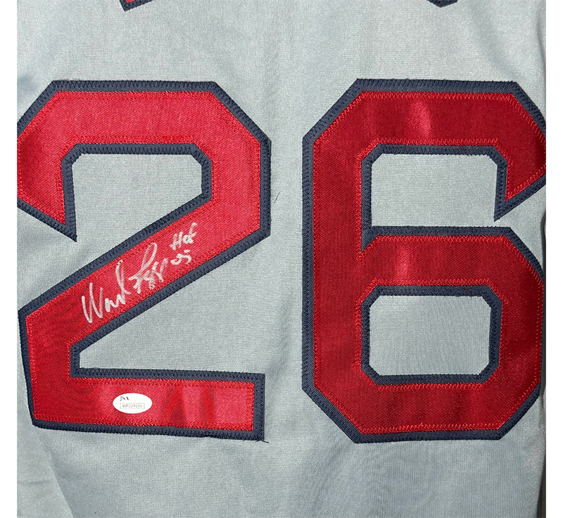 Wade Boggs Autographed Boston Grey Baseball Jersey JSA