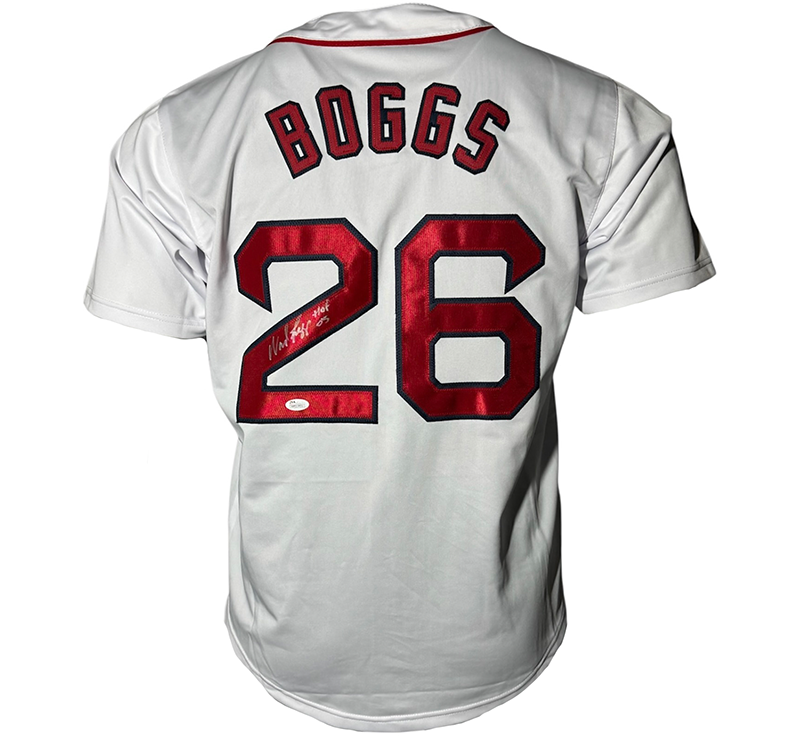 Wade Boggs Autographed Boston White Baseball Jersey JSA