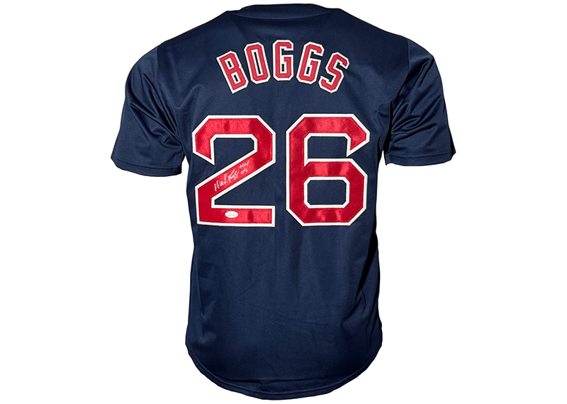 Wade Boggs Signed Boston Navy Baseball Jersey JSA