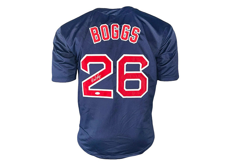 Wade Boggs Signed Boston Navy Baseball Jersey JSA