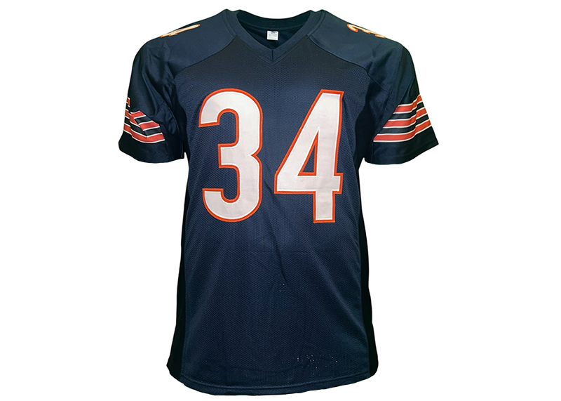 Walter Payton Unsigned Chicago Blue Football Jersey
