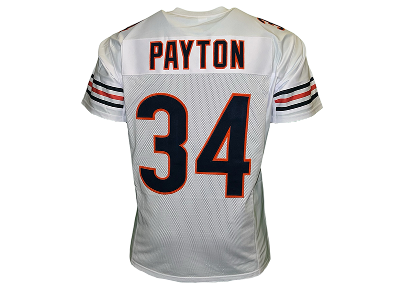 Walter Payton Unsigned Chicago White Football Jersey