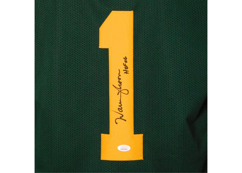 Warren Moon Signed CHOF 06 Insc Green Football Jersey JSA
