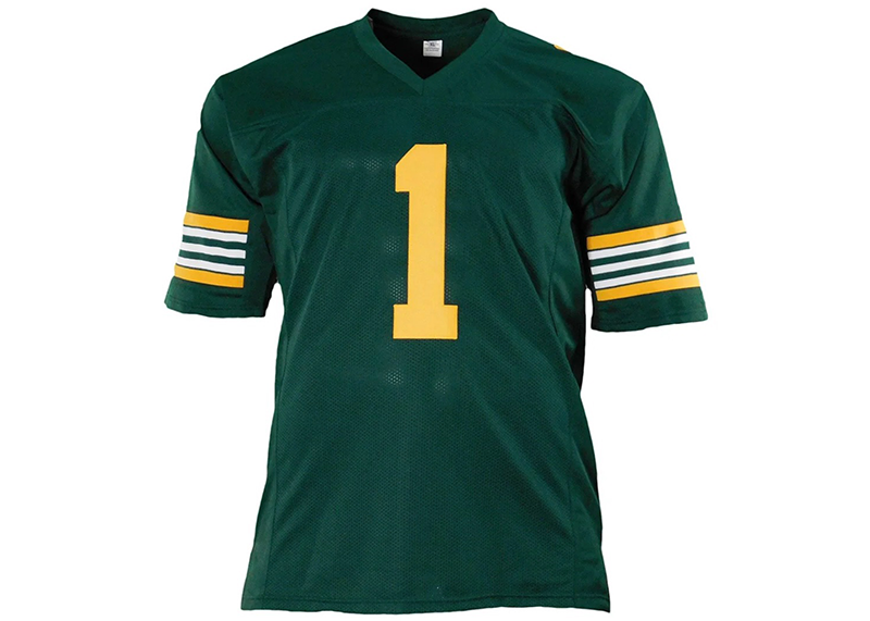 Warren Moon Signed CHOF 06 Insc Green Football Jersey JSA