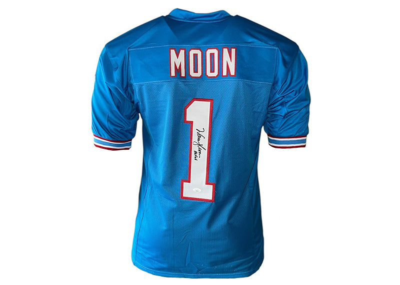 Warren Moon Signed Houston Football Jersey Light Blue HOF '06 (JSA)