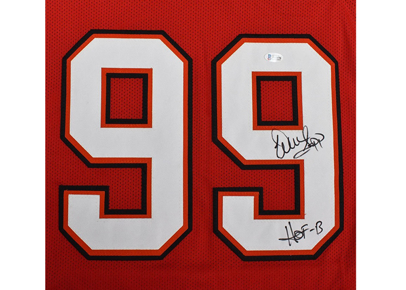 Warren Sapp Signed Tampa Bay HOF 13 Inscription Red Football Jersey Beckett