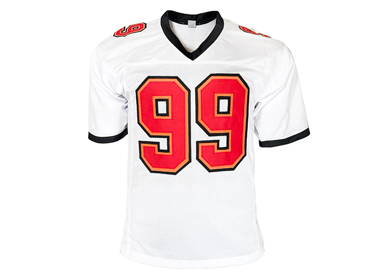 Warren Sapp Signed Tampa Bay HOF 13 Inscription White Football Jersey Beckett