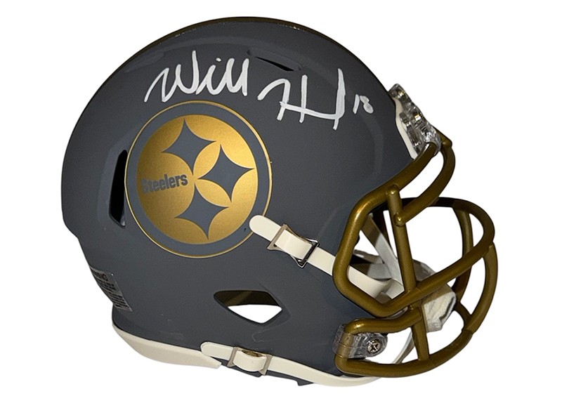 Will Howard Signed Pittsburgh Steelers Slate Mini Helmet JSA