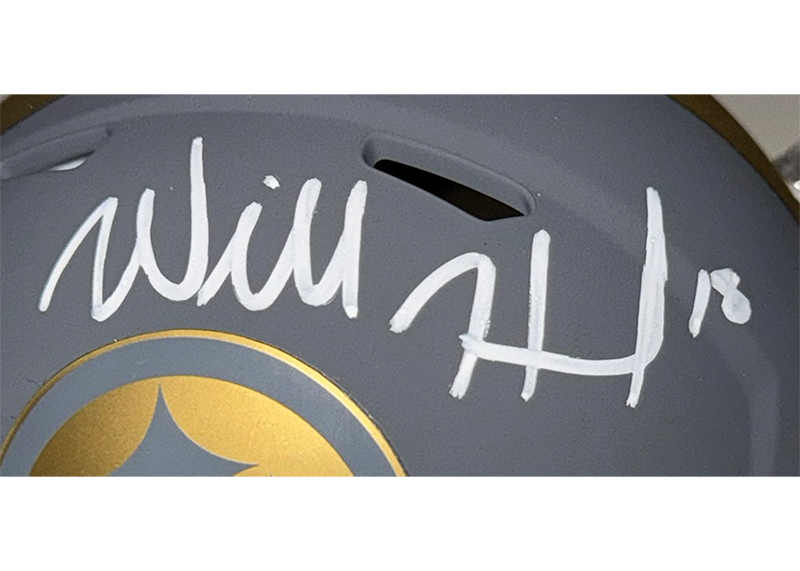Will Howard Signed Pittsburgh Steelers Slate Mini Helmet JSA