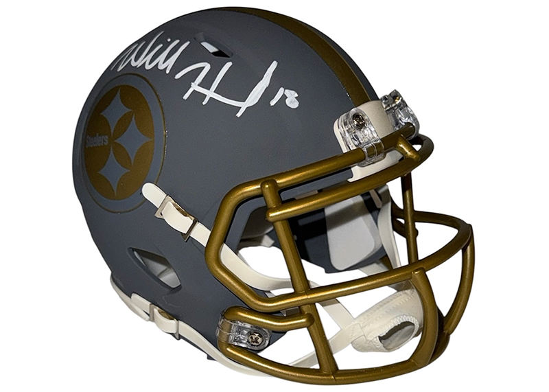 Will Howard Signed Pittsburgh Steelers Slate Mini Helmet JSA